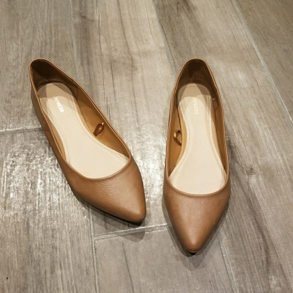 Tan Flat Shoes